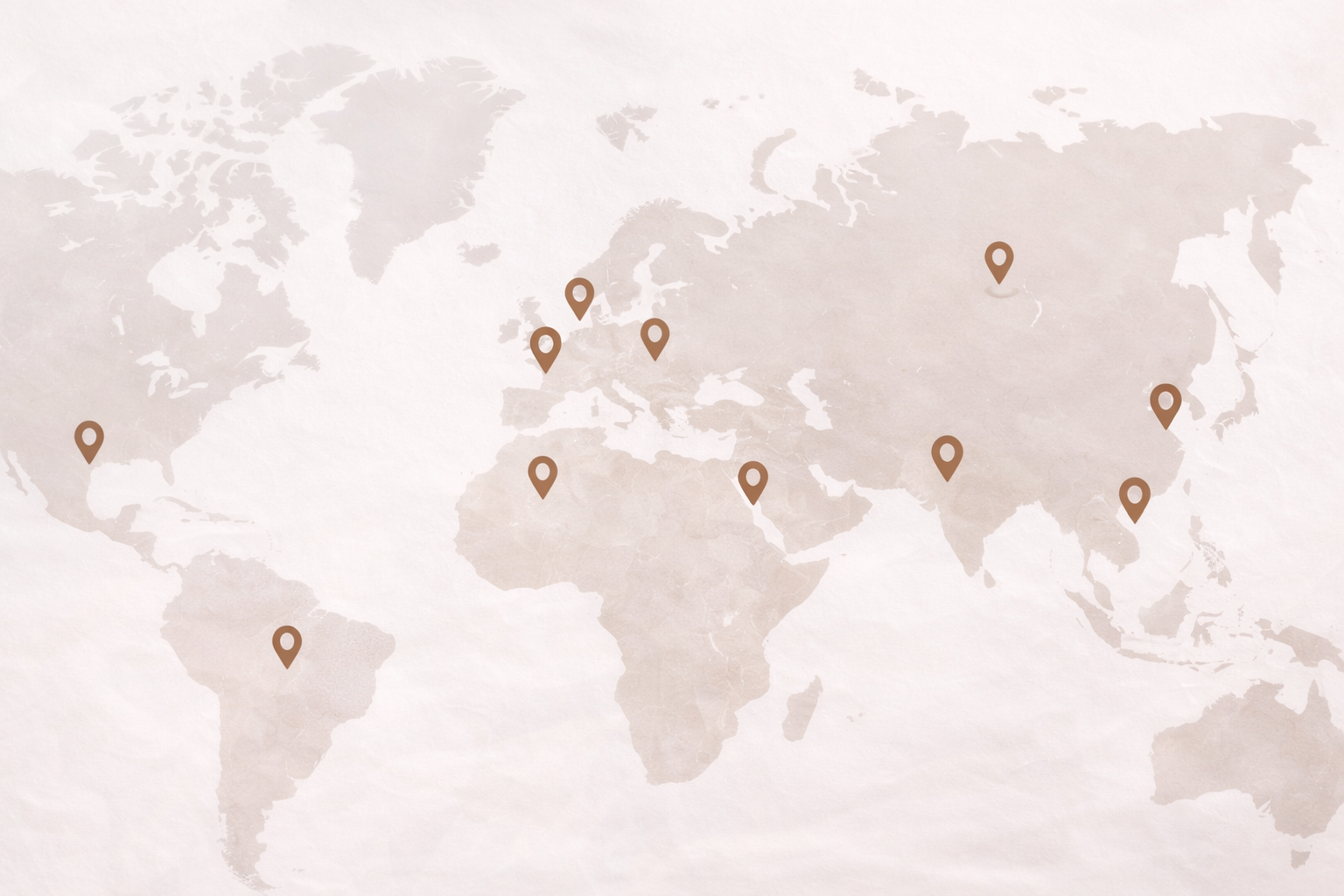 Carte mondiale des praticiens du Massage des 5 Continents